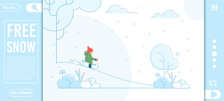 Creative Landing Page Offer Winter Holidays Restのイラスト素材