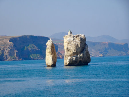Rock used as a lanternの写真素材