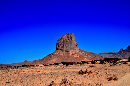 Mount Hoggar in Tamenrasset in Algeriaの写真素材