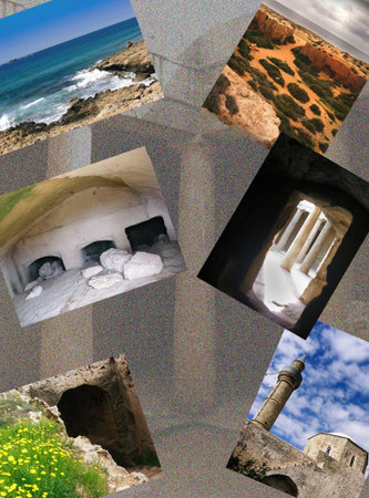 Collage of Pafos in Cyprusのeditorial素材