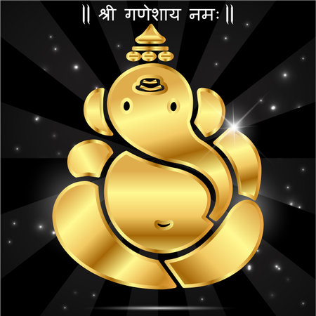 Indian god ganesha, Ganesh idol- vector eps10のイラスト素材
