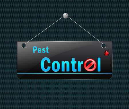 est Control hanging board, vector illustrationのイラスト素材