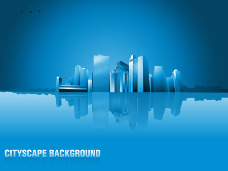 urban cityscape background Vector Design - eps10 Building and City Illustration, City scene,のイラスト素材