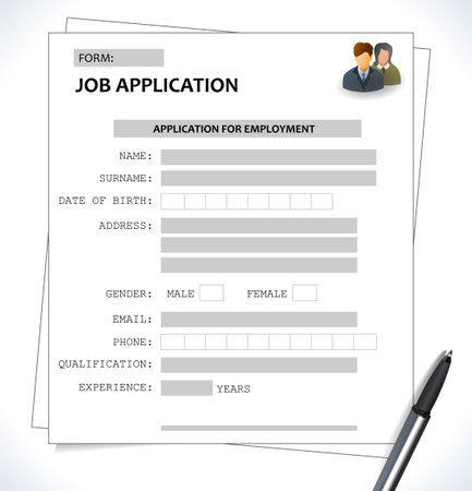 minimalist cv or resume template のイラスト素材