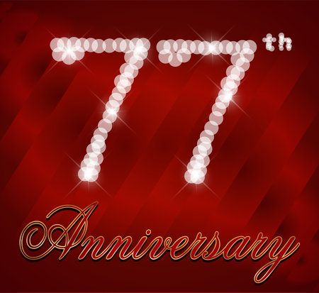 77 year Happy Birthday Card 77th birthday  vector EPS10のイラスト素材