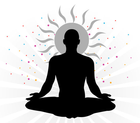 World Yoga Day vector illustration, white background - vector eps10のイラスト素材