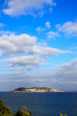 blue sky on the islandの写真素材