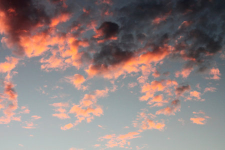 reddish dark grey cloud in autumn time