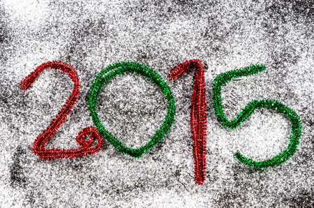 new year 2015 figures with green and redの写真素材