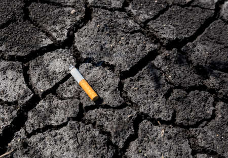 The metaphor for bad skin of smokersの写真素材