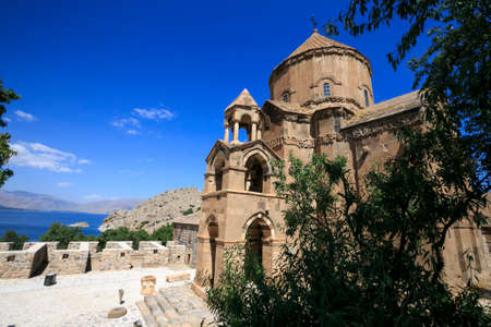 Armenian Cathedral of The Holy Cross in Ahtamar Island, Lake Van in Turkeyの写真素材