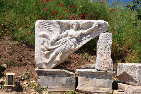 The Winged Goddess of Victory; Nike in Ephesus, Smyrna, Turkeyの写真素材