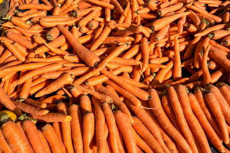 fresh and healthy carrot on the local market