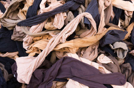Tights on the market stall for saleの写真素材