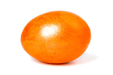 orange  egg on white backgroundの写真素材