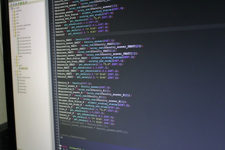 PHP source codeの写真素材