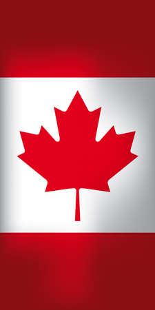 Flag of Canada, Vertical, Vector illustration Gradient のイラスト素材