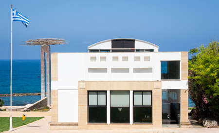 The Eoka Museum and the Monument of Memory and Honour St  George Bay, Chloraka, near Paphos, Cyprus のeditorial素材