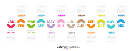 Timeline infographics designのイラスト素材