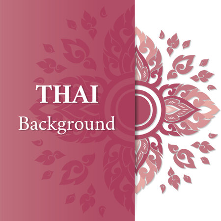 Luxury background, Thai traditional concept The Arts of Thailan, Seamless background.のイラスト素材
