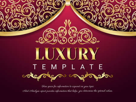 Thai background of flower element, Thai pattern traditional concept, Asian traditional art design. Vector illustration.のイラスト素材