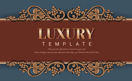 Floral elements Vintage vector, Thai traditional concept for design of invitations, frames, labels and websites, hand drawn style.のイラスト素材