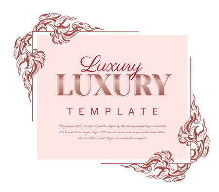 Decorative Asian traditional art frame. Golden outline floral border. Illustration n for invitations and greeting cards. EPS Vector.のイラスト素材