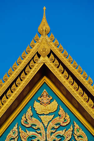 Buddhist temple roof detail in Thailand.の写真素材
