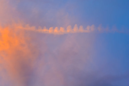 Beautiful cloud over sky at sunset time