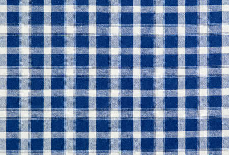 Blue and white plaid fabric textureの写真素材