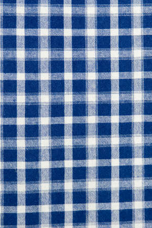 Blue and white plaid fabric textureの写真素材