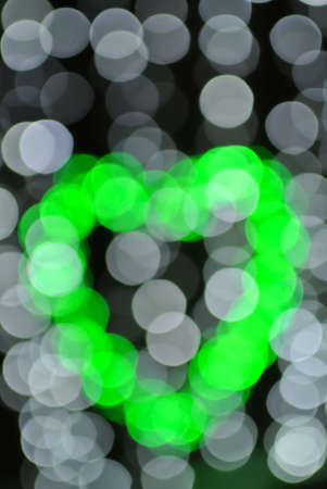Colorful defocused heart lights, bokeh, blurredの写真素材