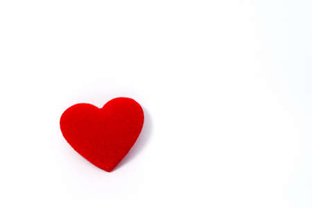 red heart on whiteの写真素材