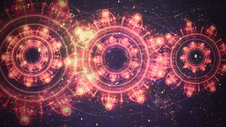 Abstract Beatiful Colorful Fractal Backgroundsの写真素材