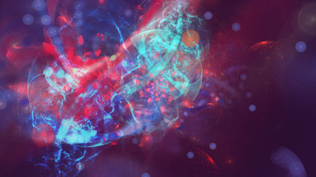 Abstract Beatiful Colorful Fractal Backgroundsの写真素材