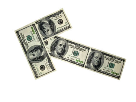 American money. Dollars isolated on whiteの写真素材