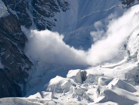 Mountains. Caucasus. Kabardino-Balkaria. Bezengi. Avalancheの写真素材