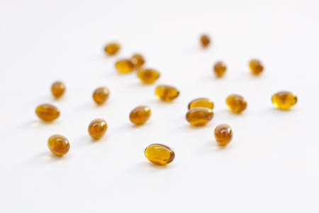 rice barn and germ oil capsules, for clearing blood vessels for good health の写真素材