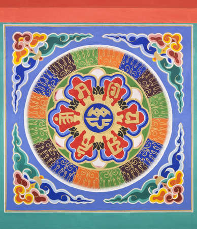 decorating the chinese style  The decor is colorful のeditorial素材