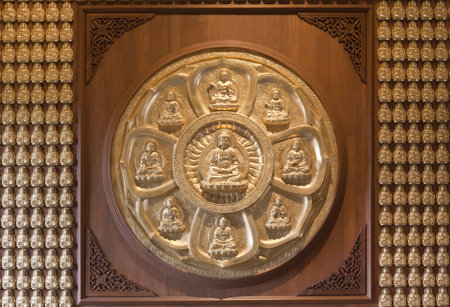 Buddha statue, Looking at the temple in Thailand 