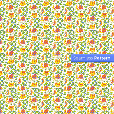 Abstract asian floral pattern. leaf, Oriental, Scandinavian, Chinese, Japanese, Morocco, Meadow, Wildflower. For wallpaper, wrapper, textiles, fabric, souvenirs, surface. Seamless pattern vector.のイラスト素材