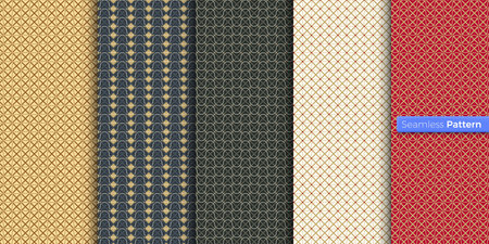 Abstract curve geometric pattern. colors background. contemporary art. symmetric. minimal style. For wallpaper, wrapper, textiles, fabric, clothes, souvenirs, surface. Seamless pattern vector.のイラスト素材