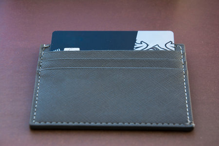 Credit card wallet and credit cardの写真素材