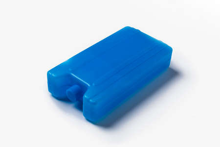 A container with refrigerant for a refrigerator bag insulated on a white background, Cold batteries, isolate.の写真素材