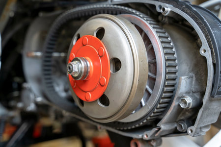 scooter variator, torque driver. belt replacement pulley transmissionの写真素材