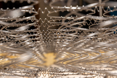 Abstract background The internal structure of a spring mattress