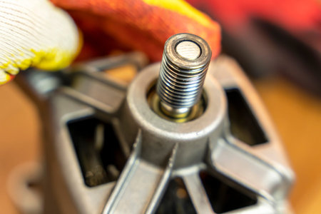 process of repairing the electric motor of a washing machine