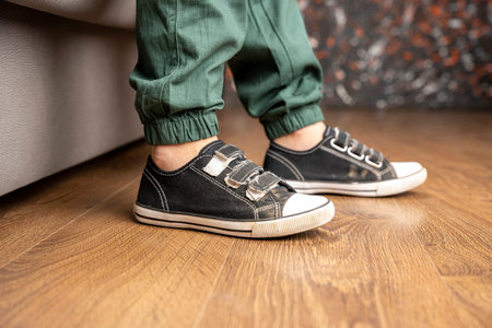 casual comfortable childrens clothing. pants and sneakers