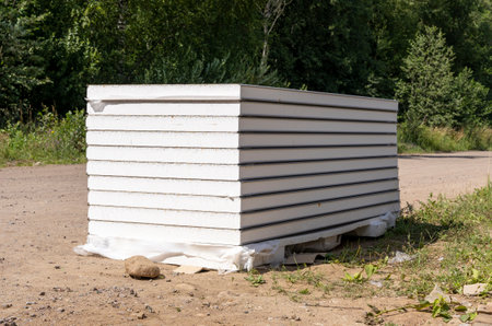 sandwich panels for the construction and insulation of frame structuresの写真素材