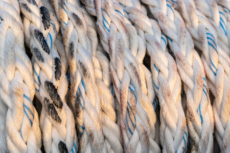 texture of a modern polypropylene synthetic cable